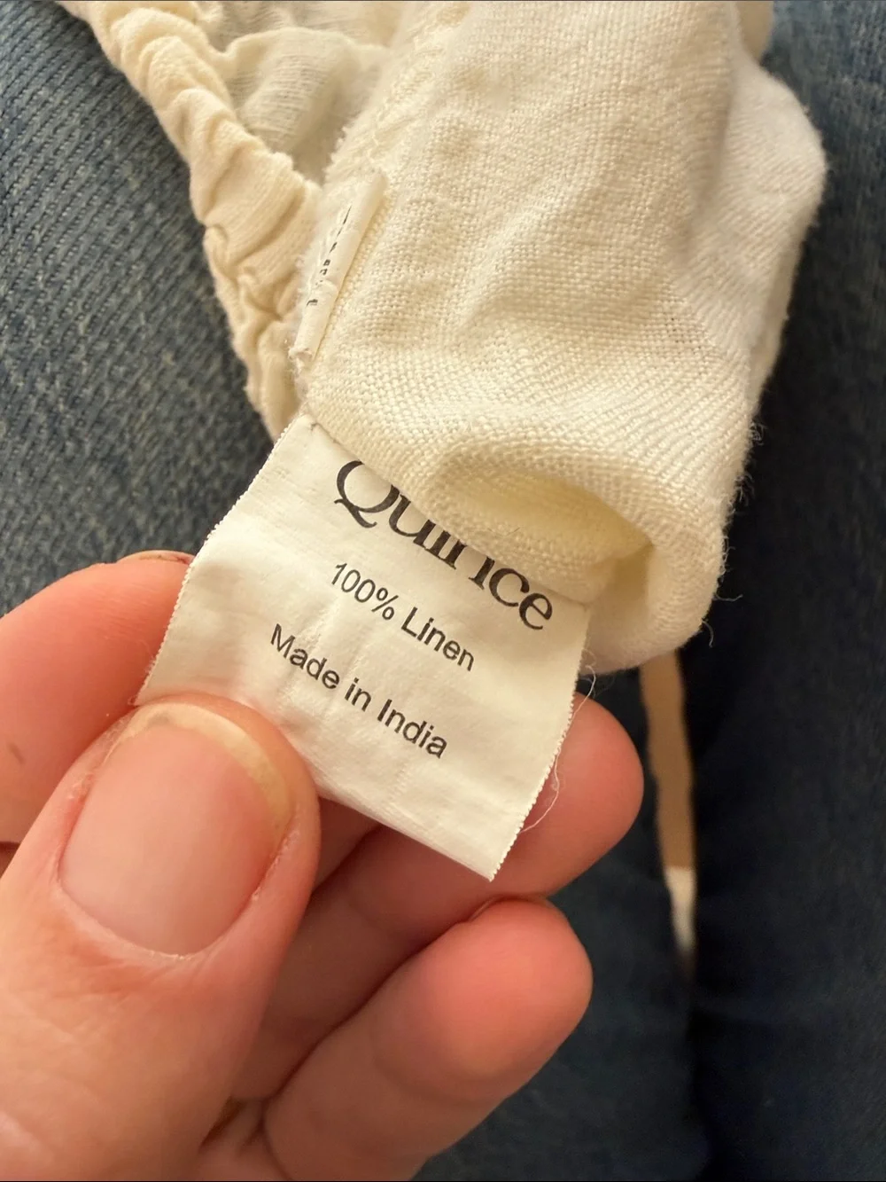 Quince Twin Fitted Sheet White
